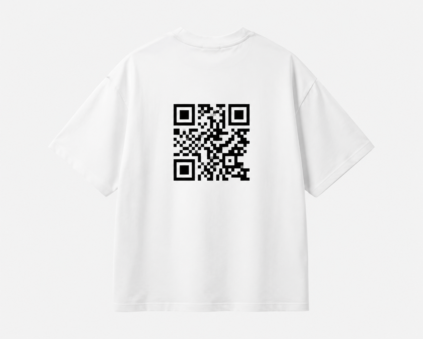 T-shirt Blanc – QR Code Noir