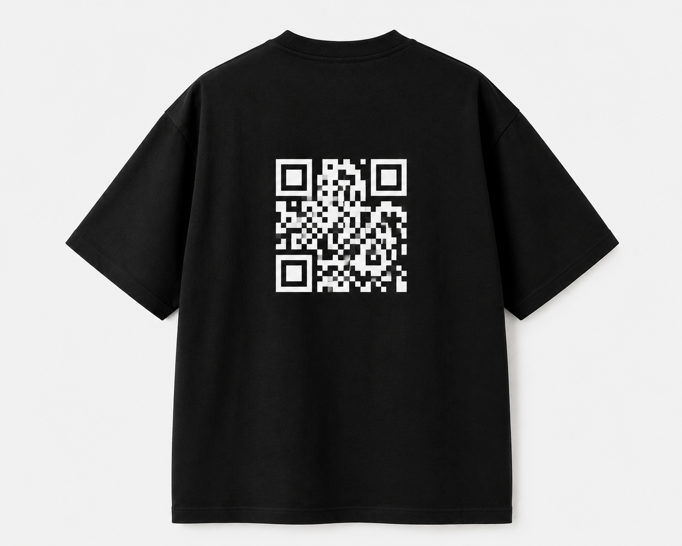 T-shirt Noir – QR Code Blanc